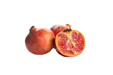 beyaz zemin üzerinde izole nar