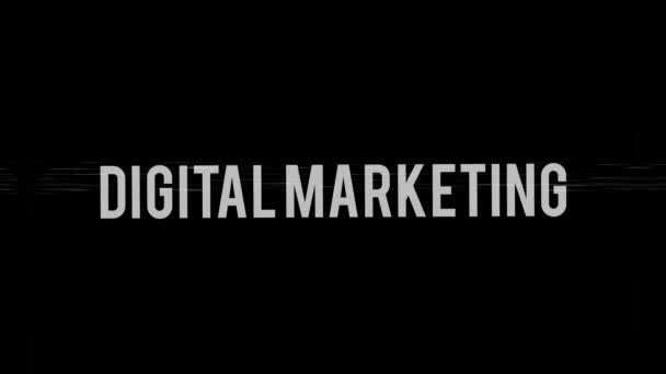Marketing Digitale Animazione Testuale Molto Buono Strategia Marketing — Video Stock