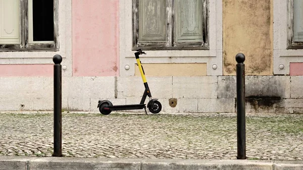 Electric Scooter Parked Sidewalk — Stock Photo, Image