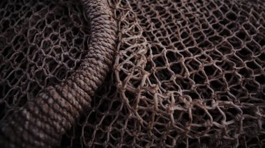 traditional fishing net as background