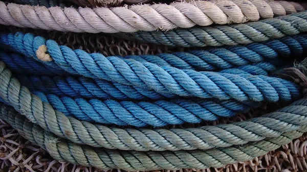 coiled industrial ropes as background