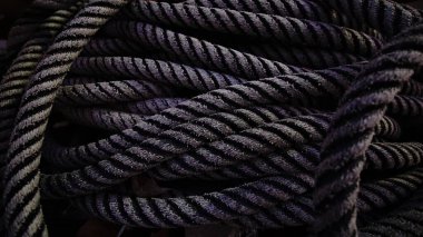 stacked industrial rope texture as background