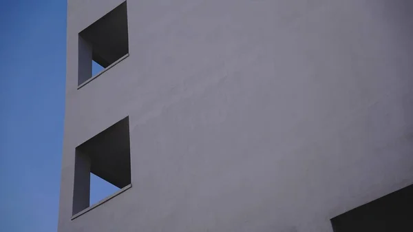 Molduras Geométricas Fachada Edifício Contra Céu — Fotografia de Stock