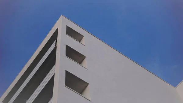 Abstrakter Hintergrund Der Minimalistischen Zeitgenössischen Fassade — Stockfoto