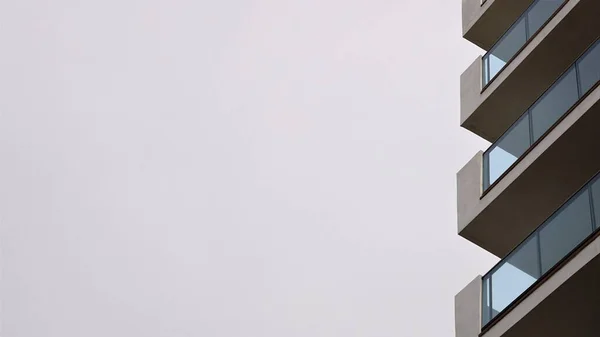 Бетонні Балкони Видом Небо — стокове фото