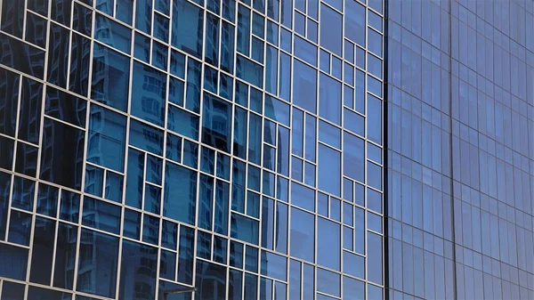 Tło Szklana Fasada Współczesnego Budynku — Zdjęcie stockowe