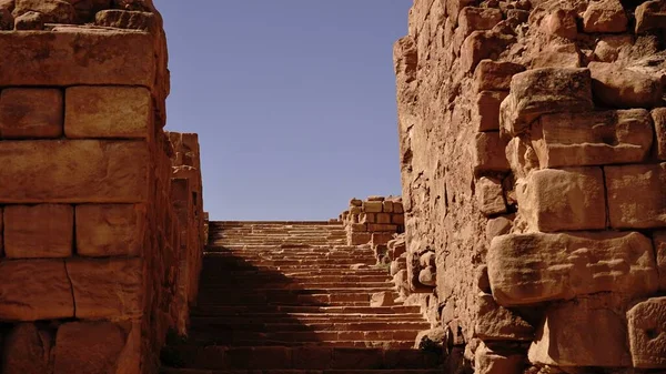 Fundo Escadas Pedra Velha — Fotografia de Stock
