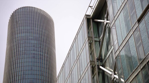 Facades of modern office buildings as a background
