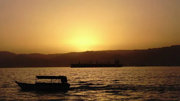 Boats Sea Sunset — Stock Photo, Image