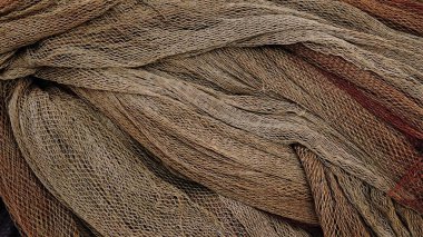 istiflenmiş rustik balık ağı dokusu