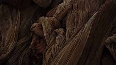 İstiflenmiş balık ağı arka planının dalgalı şekilleri