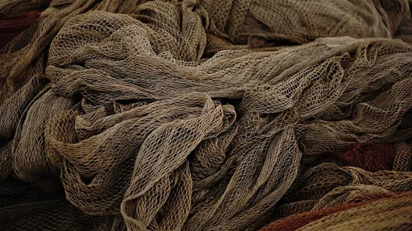 Σχήματα Στοιβαγμένων Διχτυών Αλιείας — Φωτογραφία Αρχείου