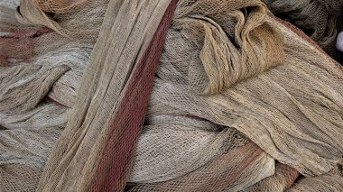 Arkaplan olarak balıkçılık ağı kumaşı yüzeyi