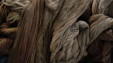 Balık ağlarının soyut yüzey hacimleri