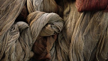 soyut yüzey ve balık ağı kumaşı hacimleri