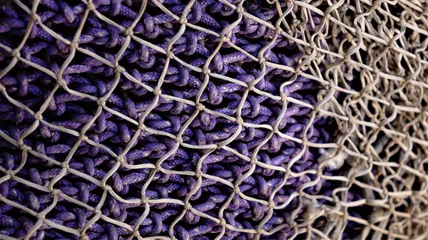 rustic fishing net texture as background