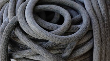 Arka plan olarak endüstriyel sarmalanmış halat dokusu