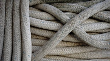 istiflenmiş rustik endüstriyel halat arka planı