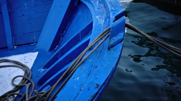 Деревянная Лодка Киль Море Гавани — стоковое фото