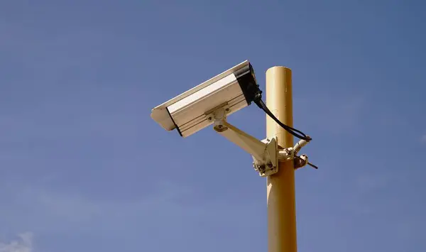Security Camera Post Sky — Stock Photo, Image