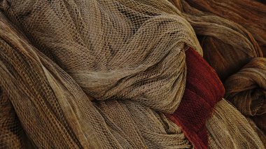 istiflenmiş balık ağlarının soyut arkaplanı