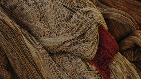 istiflenmiş balık ağlarının soyut arkaplanı