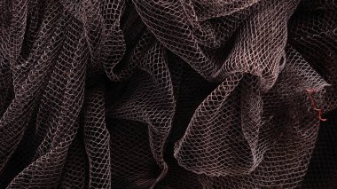 Dalgalanan balık ağının koyu geometrik arkaplanı