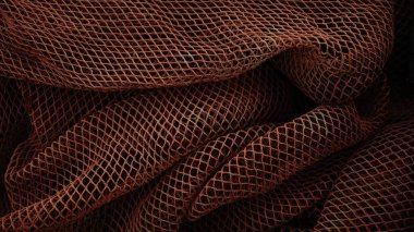 Arkaplan olarak istiflenmiş balık ağı kumaşı