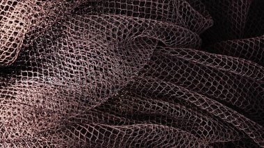 Siyah ağ kumaşı sallamanın soyut arkaplanı