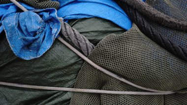 Endüstriyel branda ve iplerin soyut arkaplanı