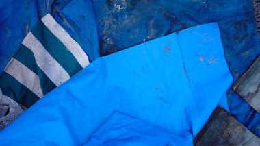 arka plan olarak endüstriyel kirli tuvaller kolajı