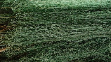 yığılmış yeşil balık ağı dokusu arkaplanı