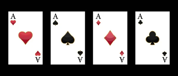 Juego Cartas Jugador Casino Juego Del Club Poker Cartas Jugador — Vector de stock