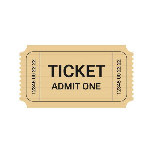 Einfache Papier Ticketvorlage Mit Zahlen Vektorvorlage Für Eintrittskarten Gestatten Sie — Stockvektor