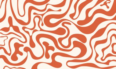 70 'ler, 60' lar tarzında modaya uygun vektör arkaplanı. Dalgalarla soyut yatay arkaplan