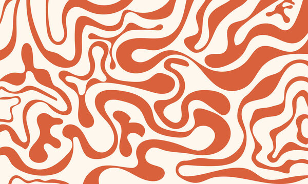 Модный векторный фон в стиле ретро 70-х, 60-х годов. Абстрактный горизонтальный фон с волнами