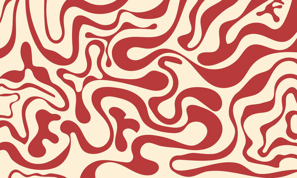 Модный векторный фон в стиле ретро 70-х, 60-х годов. Абстрактный горизонтальный фон с волнами