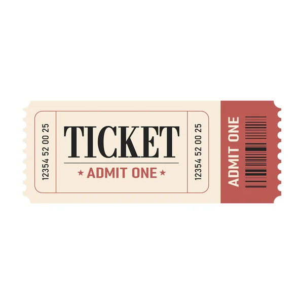 Retro Ticket Desogn Vorlage Eintrittskarten Für Kino Film Zirkus Carnavalfilmfestival — Stockvektor