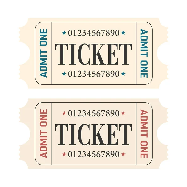stock vector Set of retro tickets design template. Admit one.Ticket for cinema, movie,circus,carnaval,film,festival etc.Vector