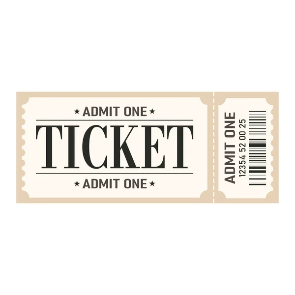 Retro Ticket Desogn Vorlage Eintrittskarten Für Kino Film Zirkus Karneval — Stockvektor