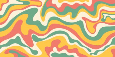 Psikedelik girdap deseni. 70 'ler, 80' ler tarzında harika bir sıvı arka plan. Vektör.