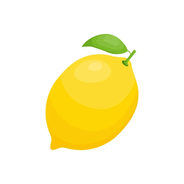 Čerstvé Citrónové Ovoce Lemonová Vektorová Ikona Izolovaná Bílém Pozadí Vektorová — Stockový vektor