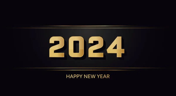 stock vector 2024 Happy New Year vector background with golden numbers.