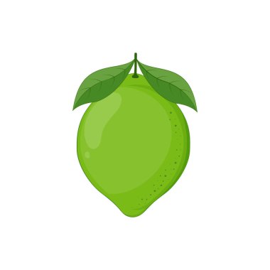 Beyaz arkaplanda izole edilmiş vektör taze limon meyve simgesi.