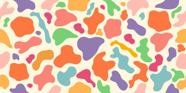 Organik şekilli, soyut, pürüzsüz desen. Vektör illüstrasyonu