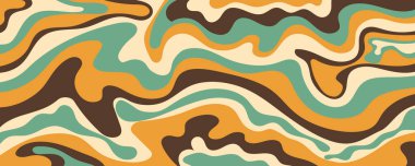 Yatay dalgalı psikedelik arka plan. Vektör