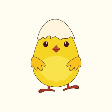 Beyaz arka planda şirin bir Paskalya pilici. Vektör