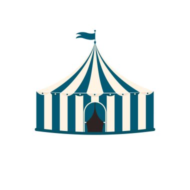Sirk çadırı ikonu. Eğlence ve karnaval sembolü. Vektör