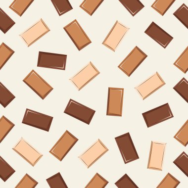 Çikolata parçalı, vektörsüz desen. Vektör