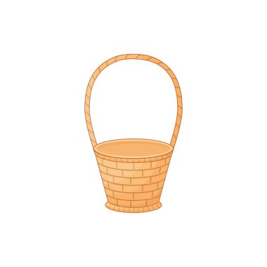 Boş Paskalya sepeti. Vektör illüstrasyonu.